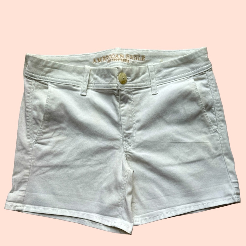 Americal Eagle Outfitters White Shorts | Super Stretch| Midi Size 8. - Picture 3 of 7